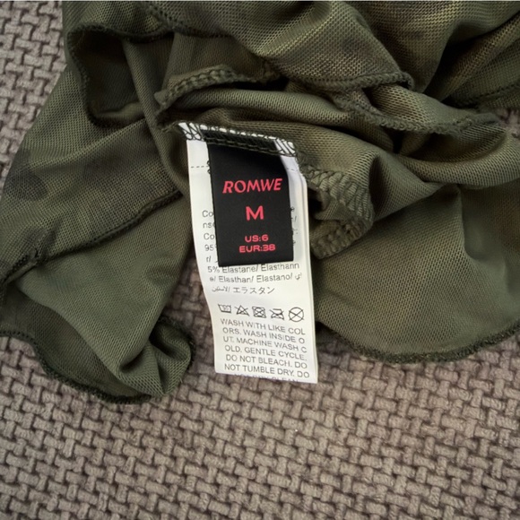 Asymmetrical Skirt Mesh Goblin Sz M ROMWE Butterfly Print Fairy Grunge Goth Y2K - Picture 4 of 8